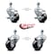Service Caster 3 Inch Hard Rubber Wheel Swivel 12mm Threaded Stem Caster Brakes SCC, 2PK SCC-TS20S314-HRS-M1215-2-TLB-2 - alternate 3